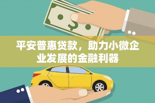 连山平安普惠贷款，助力小微企业发展的金融利器