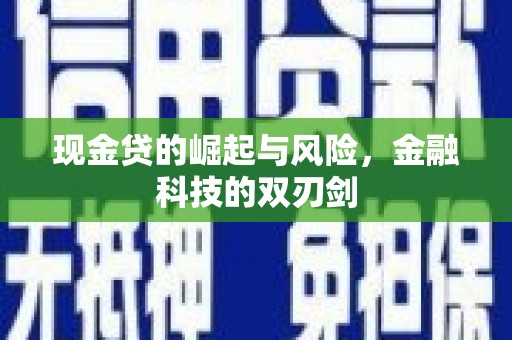 连山现金贷的崛起与风险，金融科技的双刃剑