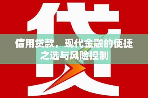 连山信用贷款，现代金融的便捷之选与风险控制