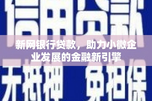连山新网银行贷款，助力小微企业发展的金融新引擎