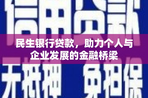 连山民生银行贷款，助力个人与企业发展的金融桥梁
