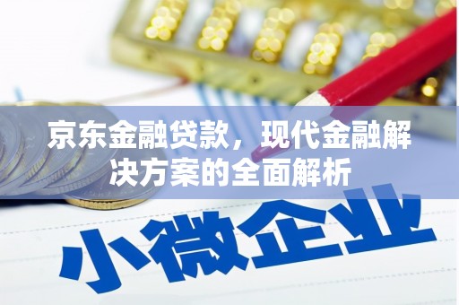 连山京东金融贷款，现代金融解决方案的全面解析