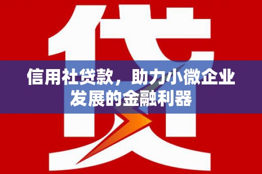 连山信用社贷款，助力小微企业发展的金融利器