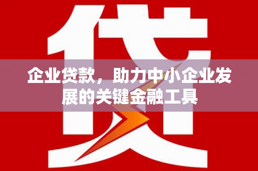 连山企业贷款，助力中小企业发展的关键金融工具