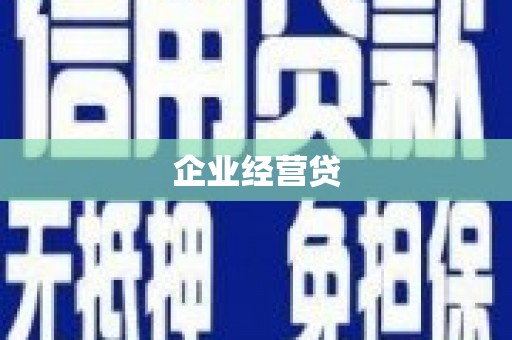连山企业经营贷