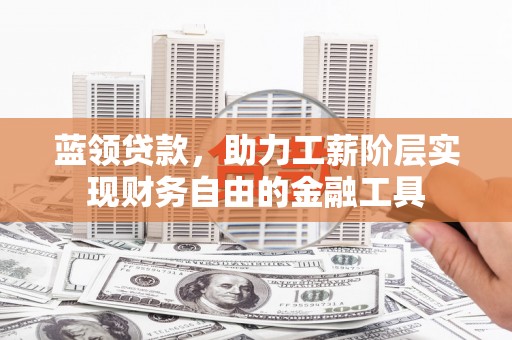 连山蓝领贷款，助力工薪阶层实现财务自由的金融工具