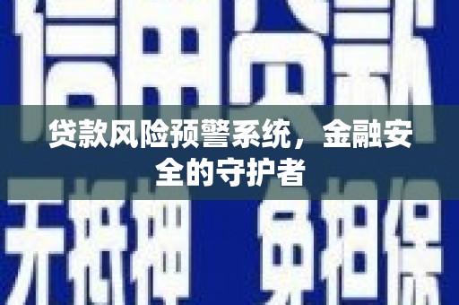 连山贷款风险预警系统，金融安全的守护者