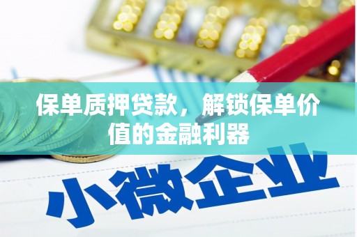 连山保单质押贷款，解锁保单价值的金融利器
