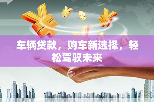 连山车辆贷款，购车新选择，轻松驾驭未来