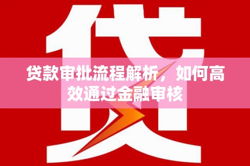 连山贷款审批流程解析，如何高效通过金融审核