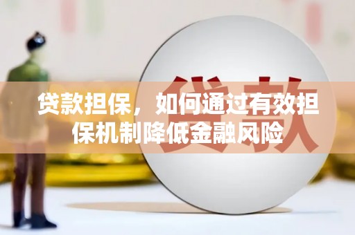 连山贷款担保，如何通过有效担保机制降低金融风险
