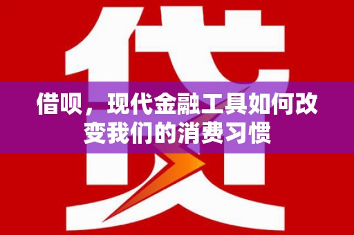连山借呗，现代金融工具如何改变我们的消费习惯