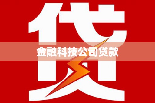 连山金融科技公司贷款