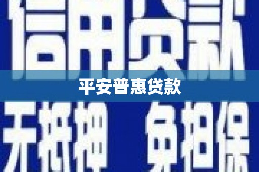 连山平安普惠贷款
