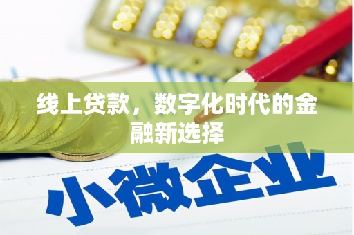 连山线上贷款，数字化时代的金融新选择