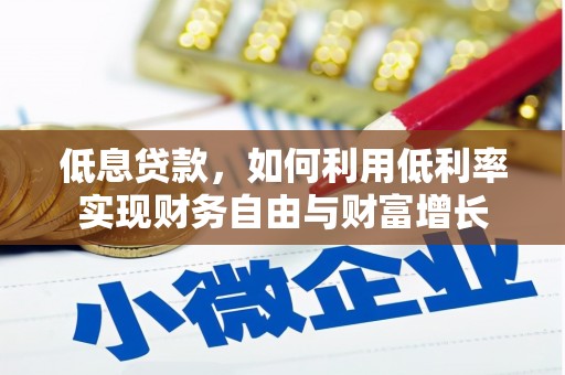 连山低息贷款，如何利用低利率实现财务自由与财富增长